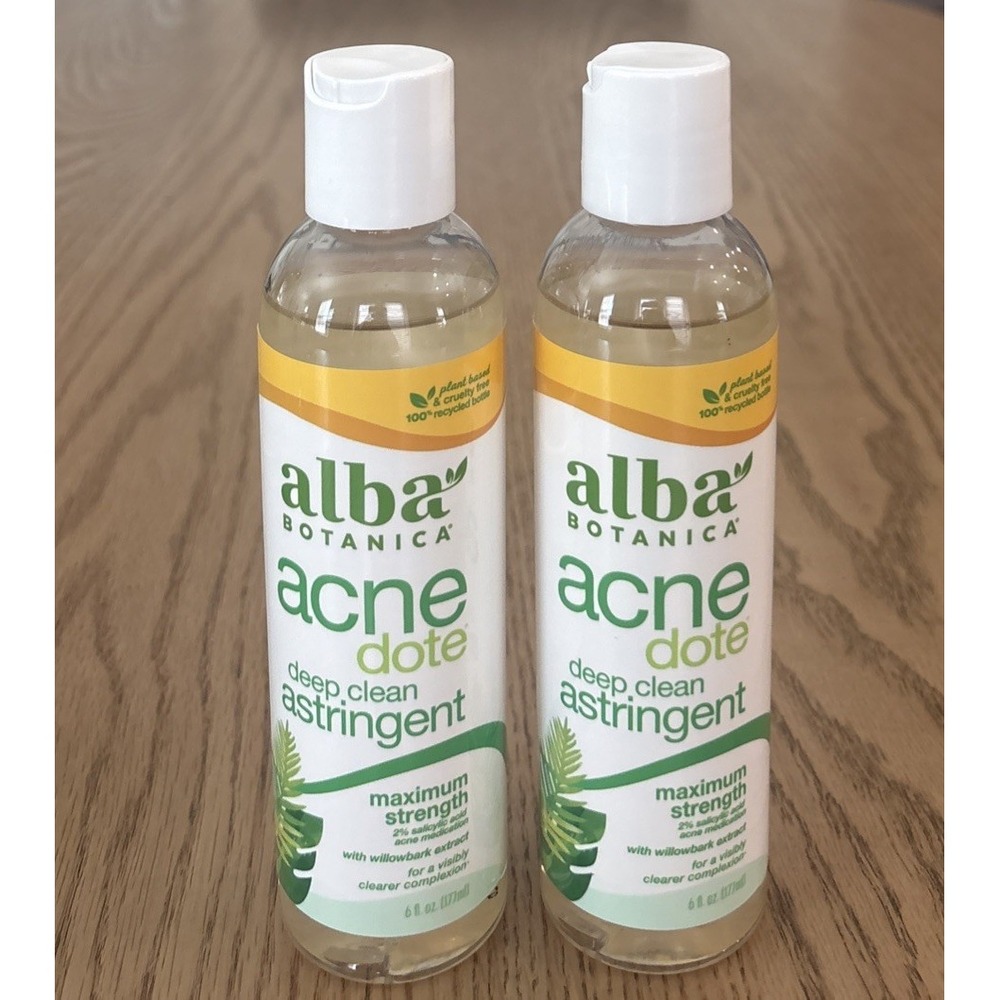Alba Botanica Acne Dote Deep Clean Astringent 6oz 2 Pack New Discontinued